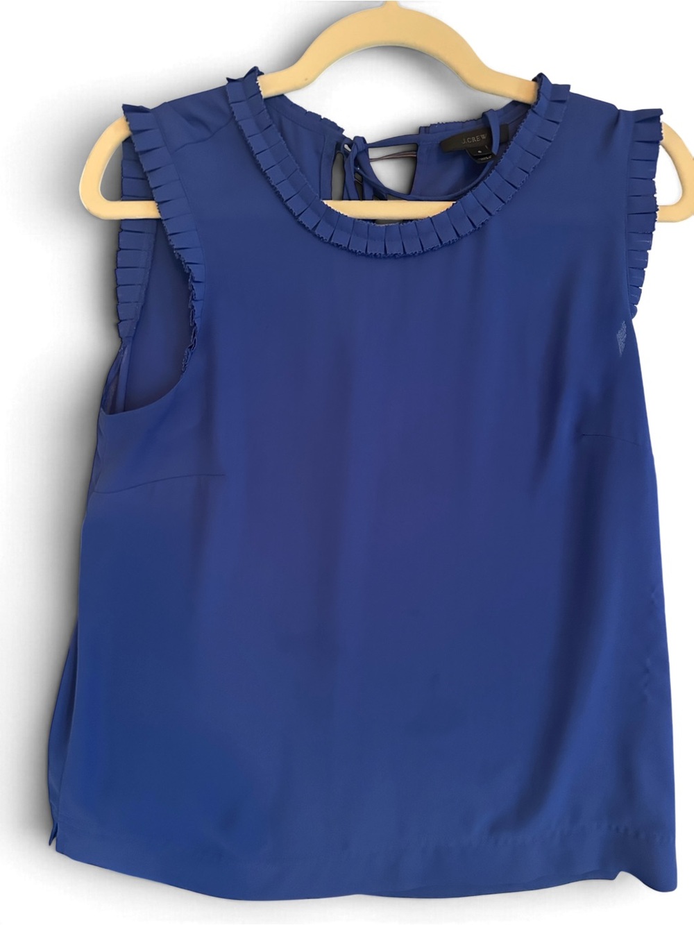 J. Crew Royal Blue Ruffle-Trim Sleeveless Camisole